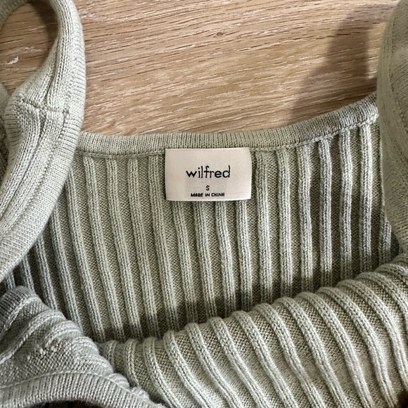 Wilfred green knit crop top size small - Picture 1 of 3